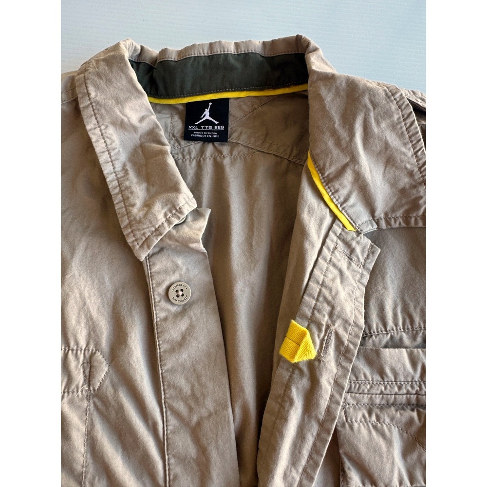 Jordan Brand XXL Khaki Utility Shirt Elephant Print Y2K Safari Streetwear